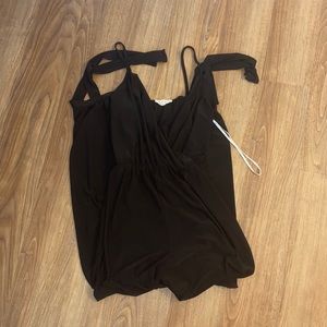 Black full length tank jumpsuit